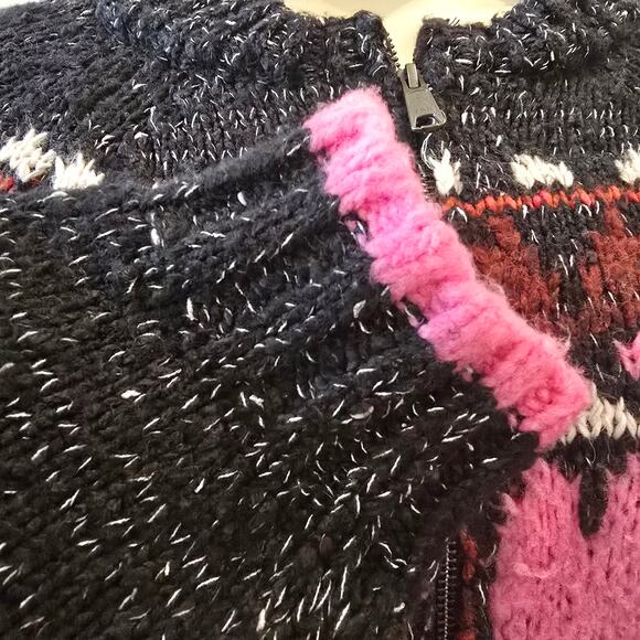 Pilcro by Anthropologie Peace Love Icon Zip Up Sweater Retails $168 - Picture 5 of 12